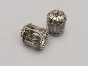 Antique Silver Jhumka Base for DIY Earring Making
