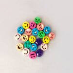 Polymer Clay Beads: Colorful Emoji Smile Face
