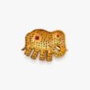 Elephant Pendant Back View Gold Plated Elephant Pendant
