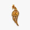 Peacock Pendant Back Gold Plated Peacock Pendant Back View