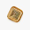 Square Rounded Pendant Back View Gold Plated Square Pendant