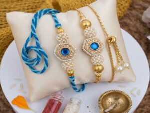 Bhaiya-Bhabhi-Couple-Rakhi1 Kundan Couple Rakhi