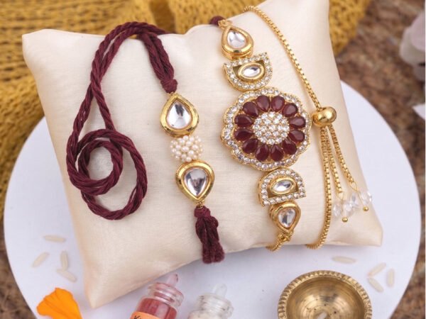 Kundan Couple Rakhi